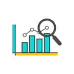 Icône d'analyse de performance digitale et stratégie SEO SEA.